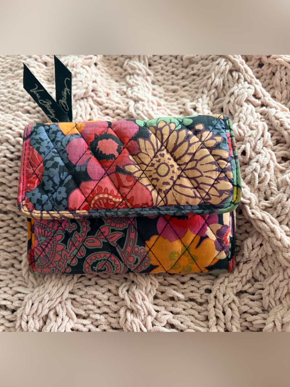Vera Bradley Quilted Floral Wallet in Floral Fiesta